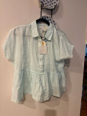 NWT C&C CALIFORNIA LINEN BLOUSE